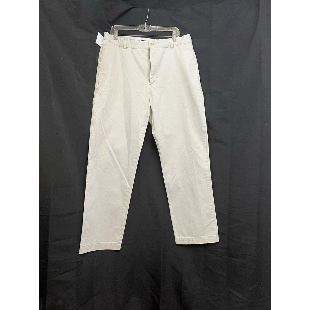 J CREW Essential Chinos Men‎ 36x32 Light Tan Casual Pants Straight Fit